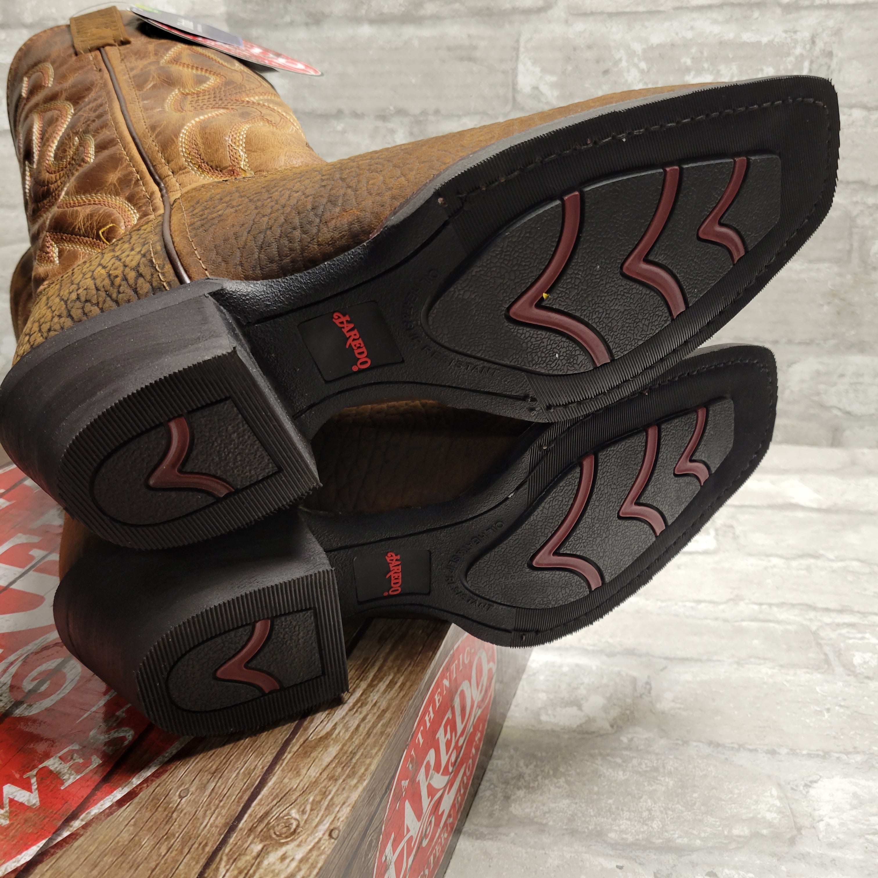 Laredo Men's Mckinney Western Boots - Square Toe, Brown 9D (8109855211758)